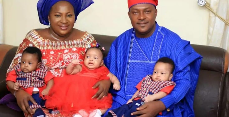 Nigerian couple welcome triplets, 18 years after their first child