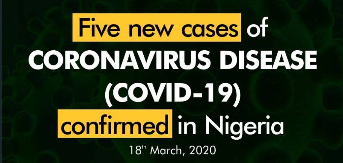 5 new coronavirus cases confirmed in Nigeria