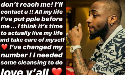 ‘All my life I’ve put people before me, it’s time to live my life’ – Davido says as he changes his phone number amid Peruzzi’s rape scandal