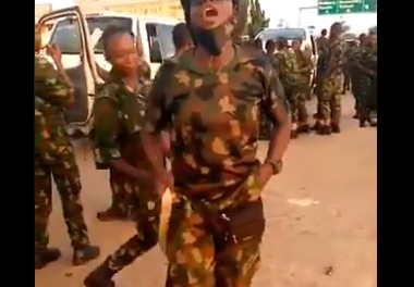 Disturbing video purportedly shows newly recruited soldiers vowing to deal with Nigerian civilians