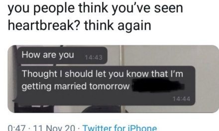 Girlfriend reveals to boyfriend she has gotten married